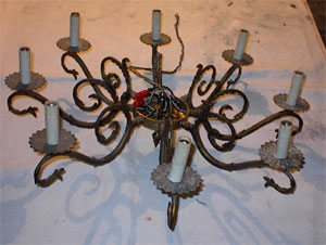 chandelier restoration step one dismantling photographing 19th century chandelier 7