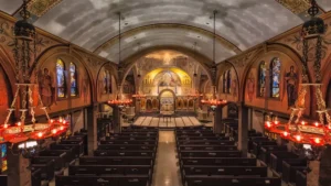 inside of the greek orthodox cathedral of st paul new york
