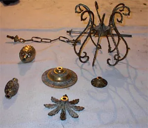 chandelier restoration step one dismantling photographing 19th century chandelier 6