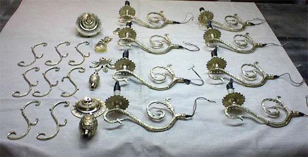 chandelier restoration step three rewiring reconstructing 19th century chandelier 1