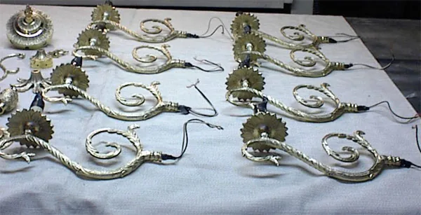 chandelier restoration step three rewiring reconstructing 19th century chandelier 4