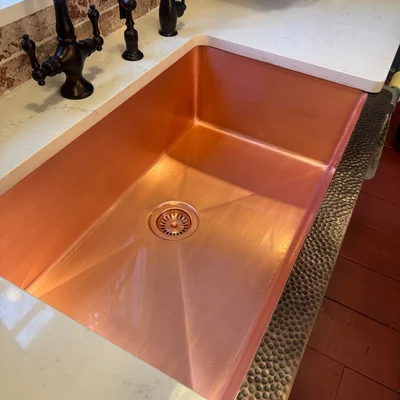 Polished copper sink, Park Slope Brooklyn